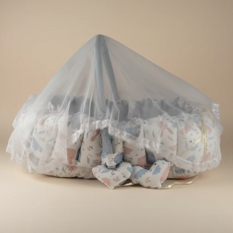 Oval Baby Nest - Gray Hush