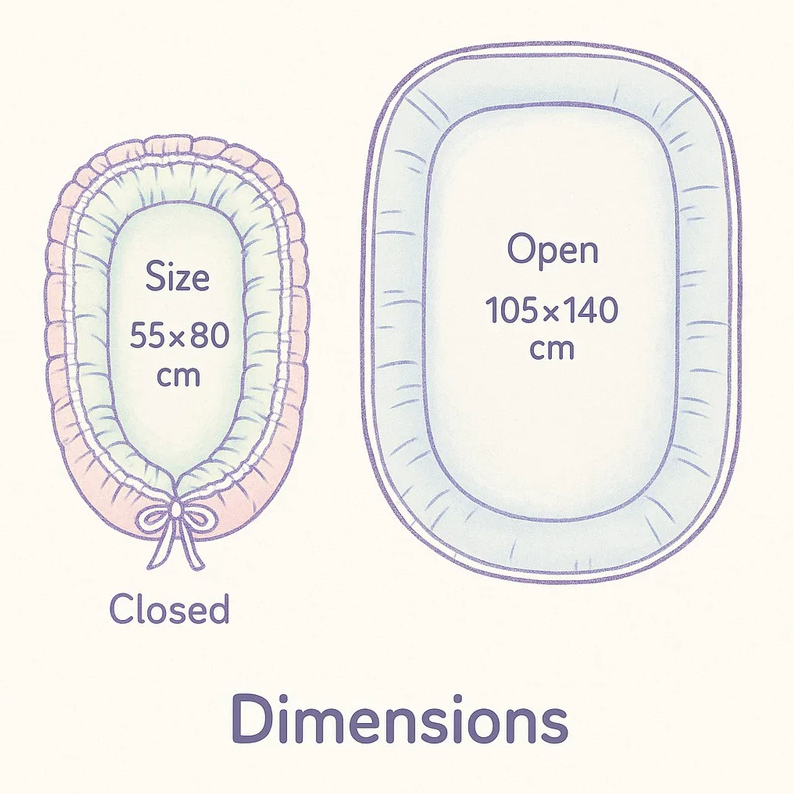 Oval Baby Nest - Gray Hush