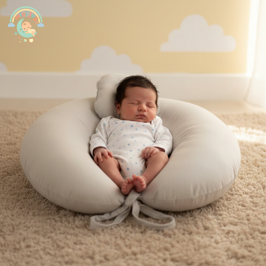 Minimal Beige Baby Nursing Support Pillow