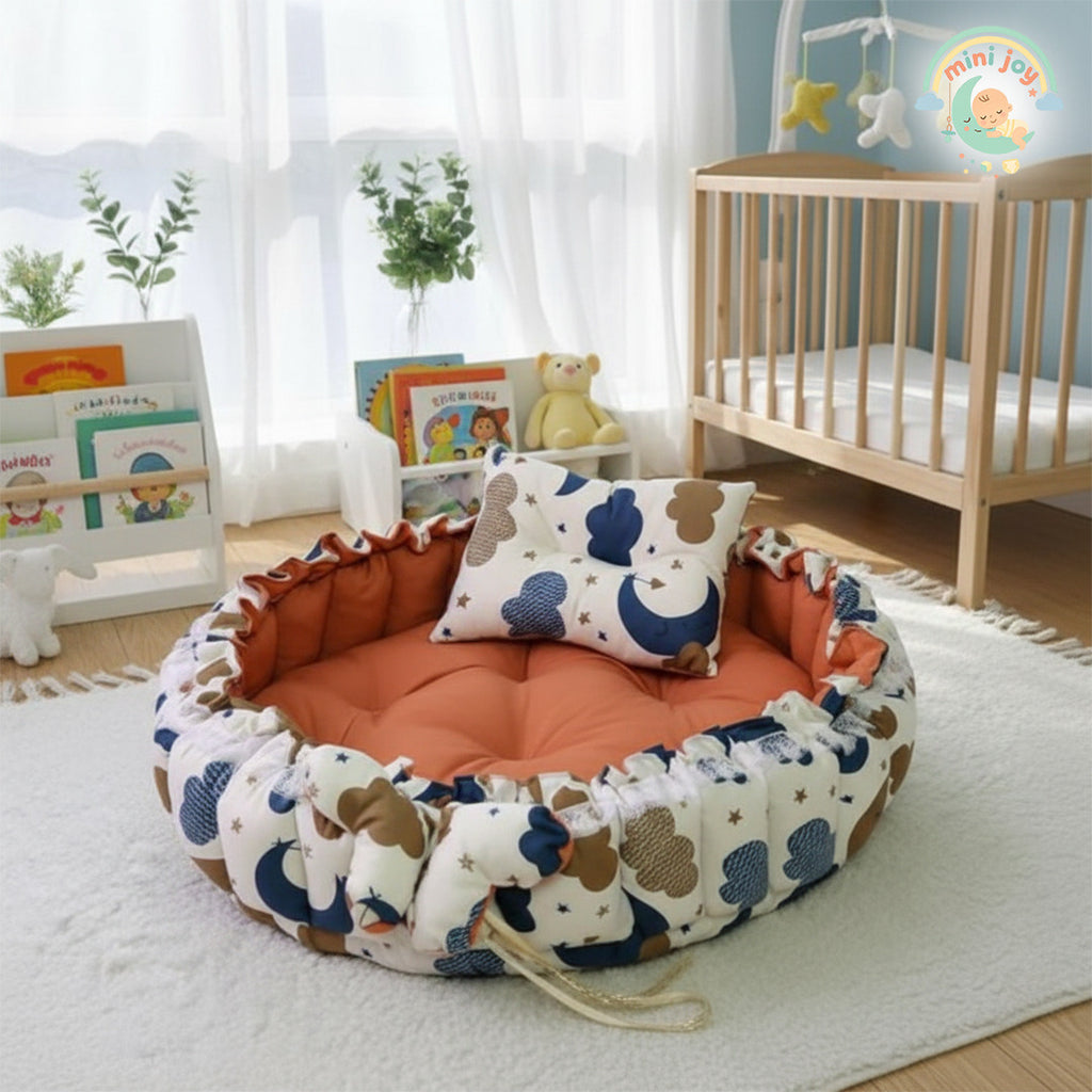 Circular Baby Nest – Terracotta Cloud