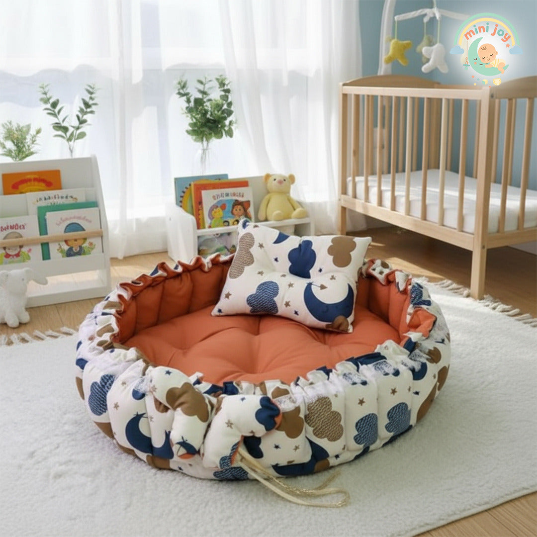 Circular Baby Nest – Terracotta Cloud