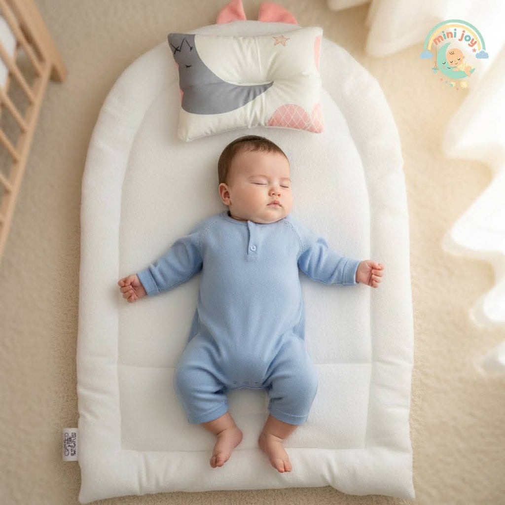 Soft Baby Sleeping Lounger with Head Support - Changing Mat