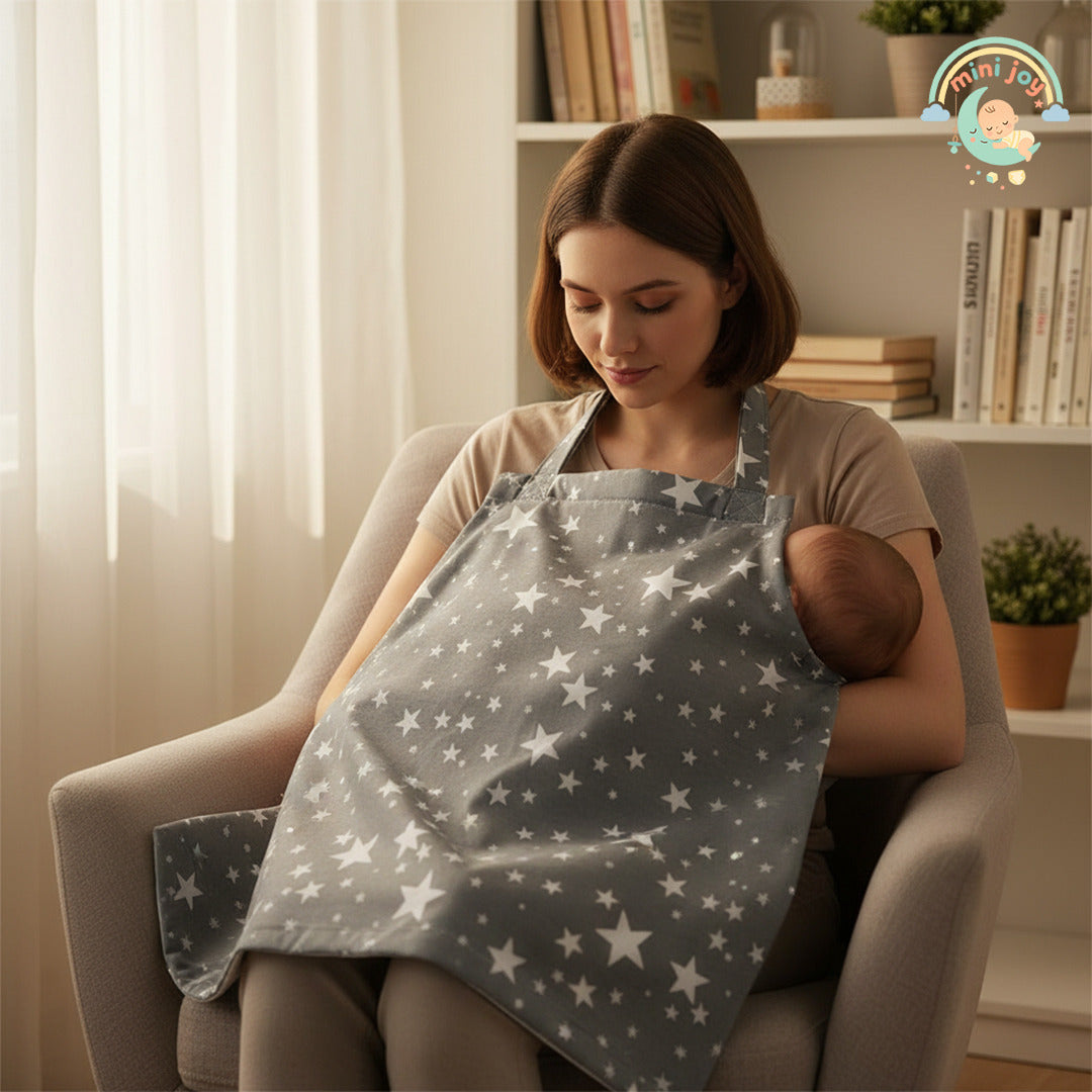 Nursing Cover – Gray star