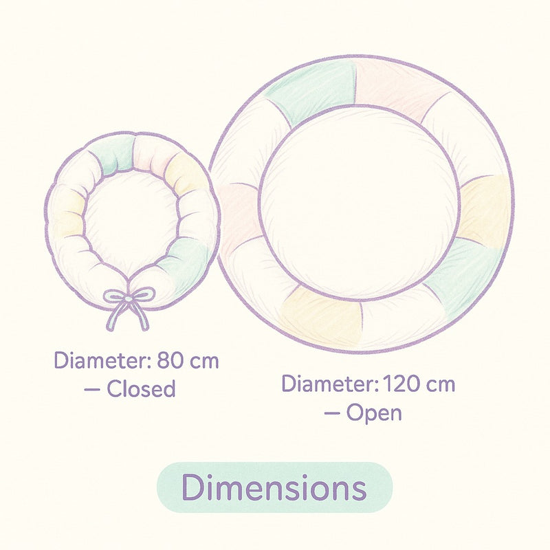 Circular Baby Nest - Dreamy Night Sky