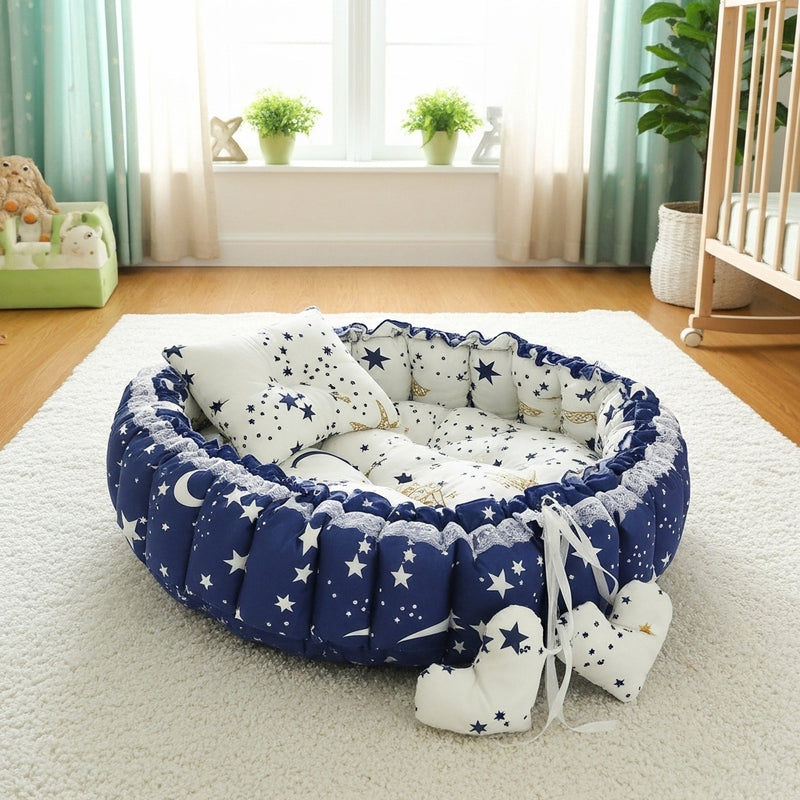 Circular Baby Nest - Navy