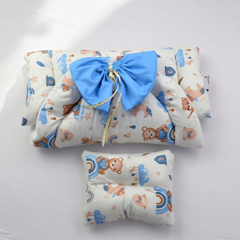 Baby Sleep Lounger with Bear & Cloud Head - Changing Mat