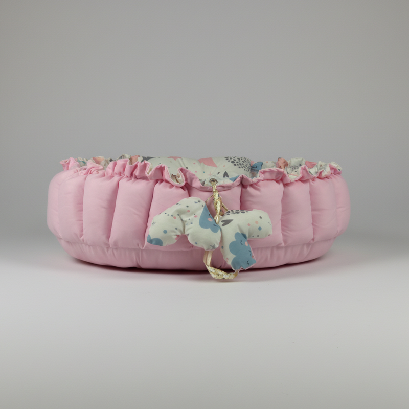 Circular Baby Nest - Pink Stars